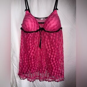 Fuchsia Lace Chemise